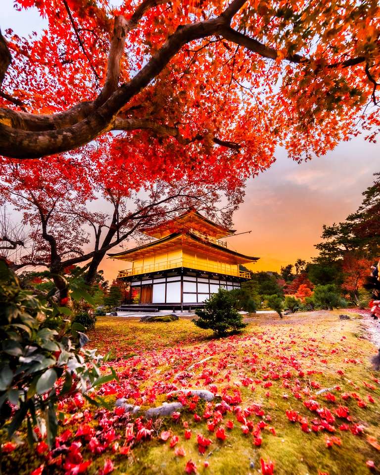 Осенний пейзаж Япония пазл онлайн