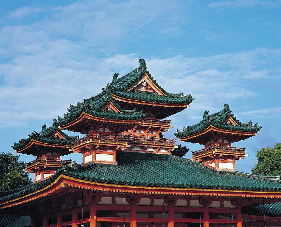 Traditionell japansk arkitektur pussel på nätet
