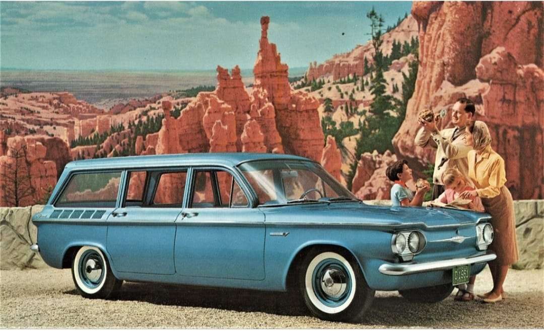 1961 Chevrolet Corvair Lakewood Wagon quebra-cabeças online