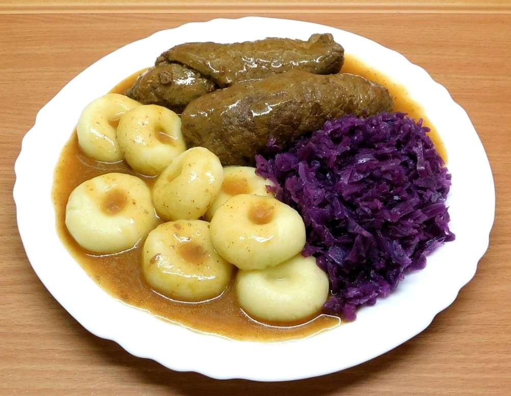 Roulades de carne - jantar da Silésia quebra-cabeças online