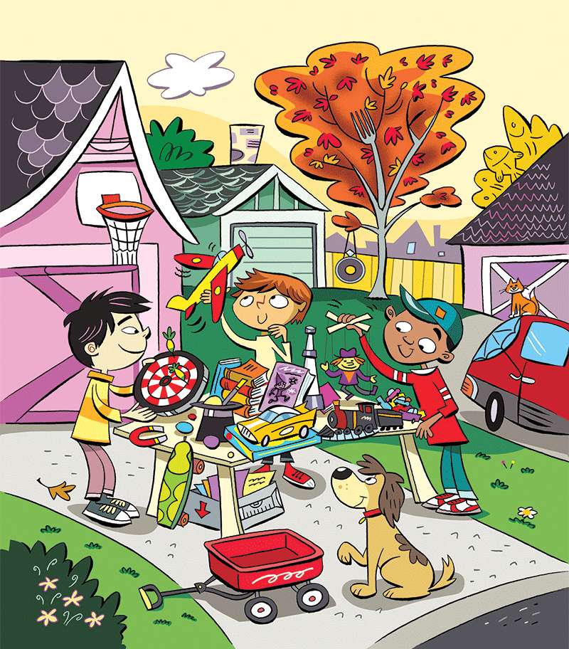 Children playing in the yard online puzzle