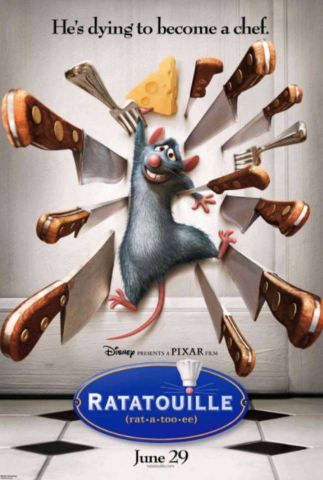 Filmový plakát Ratatouille 2007 skládačky online