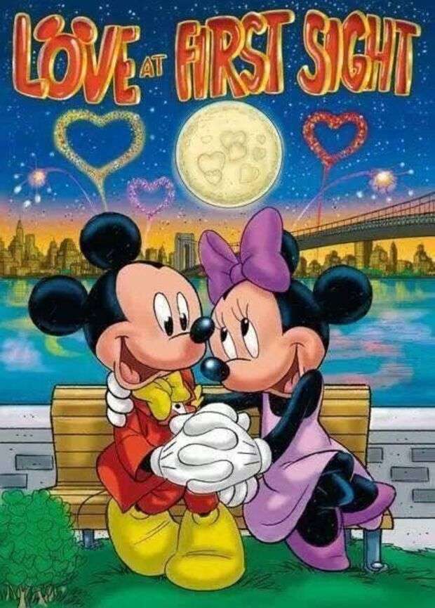 Mini en Mickey verliefd legpuzzel online
