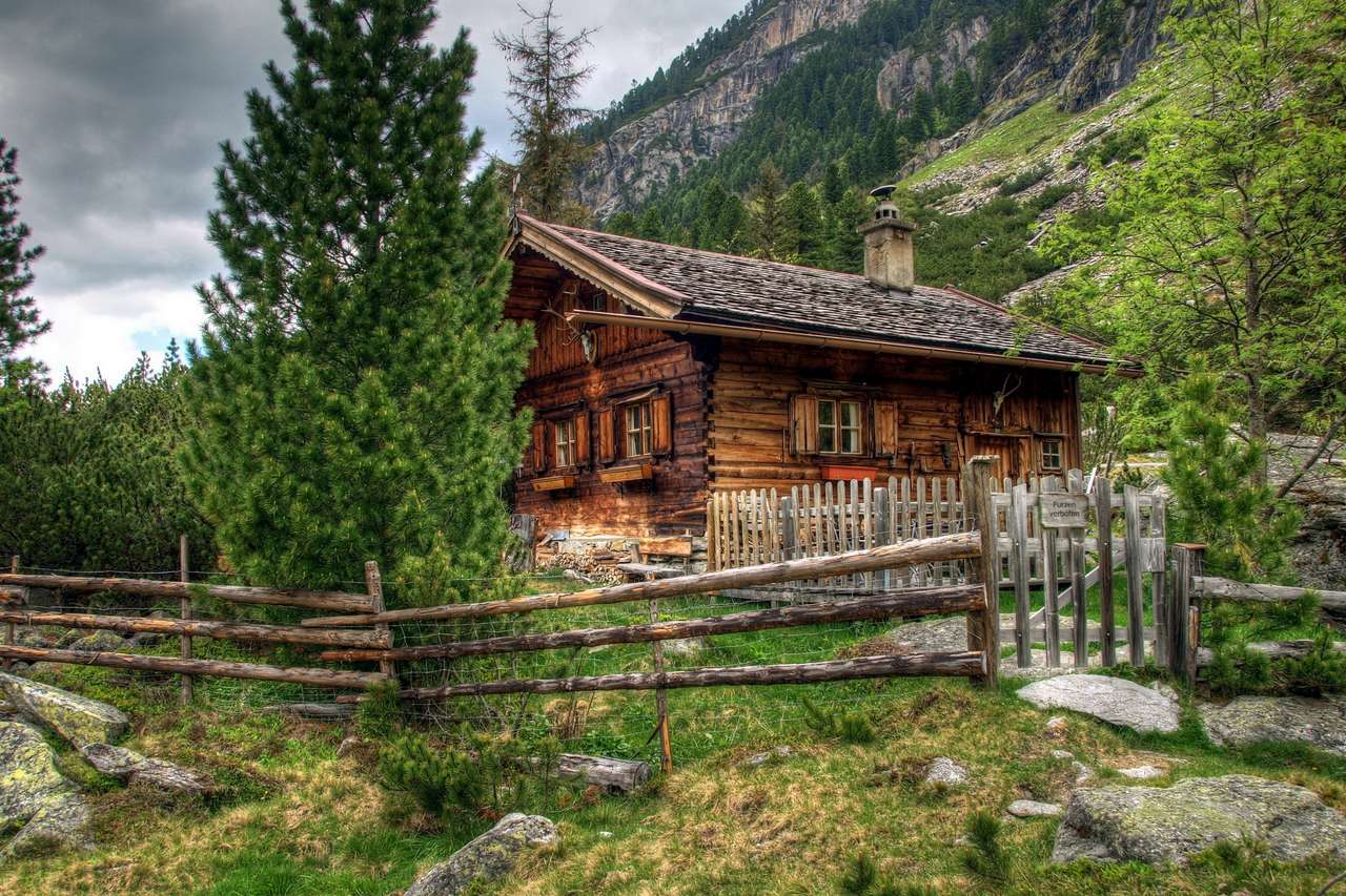 εξοχικό σπίτι στα βουνά παζλ online