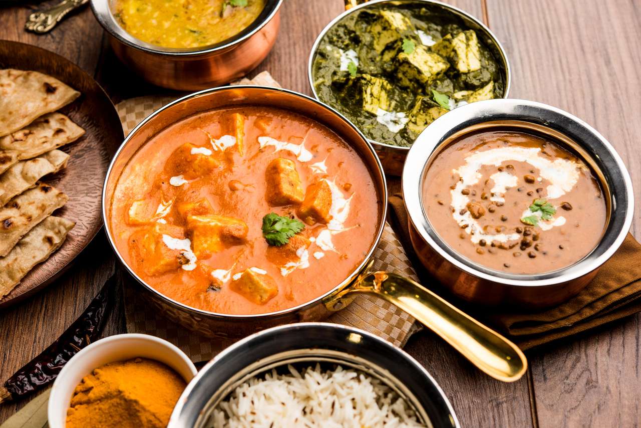 Indisk lunch / middag huvudrätt pussel på nätet