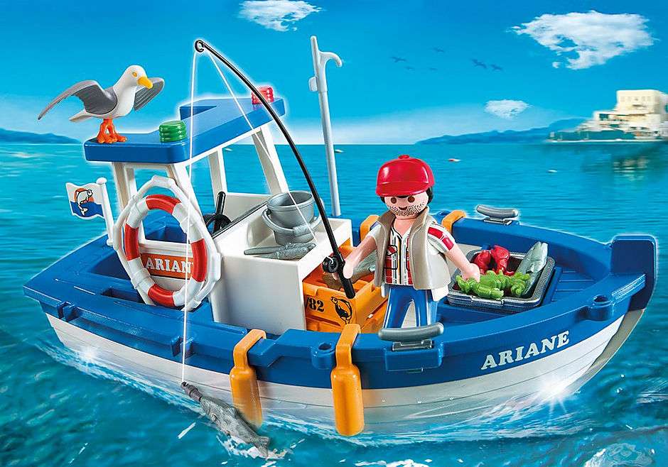 Playmobil- рыбацкая лодка онлайн-пазл