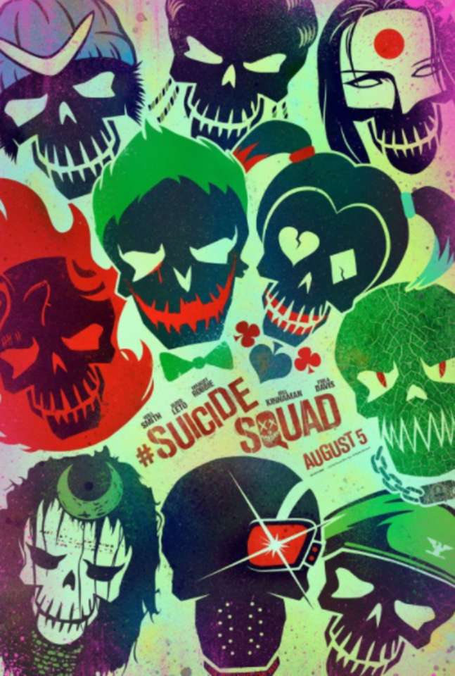 Филмов плакат „Отряд самоубийци“ онлайн пъзел
