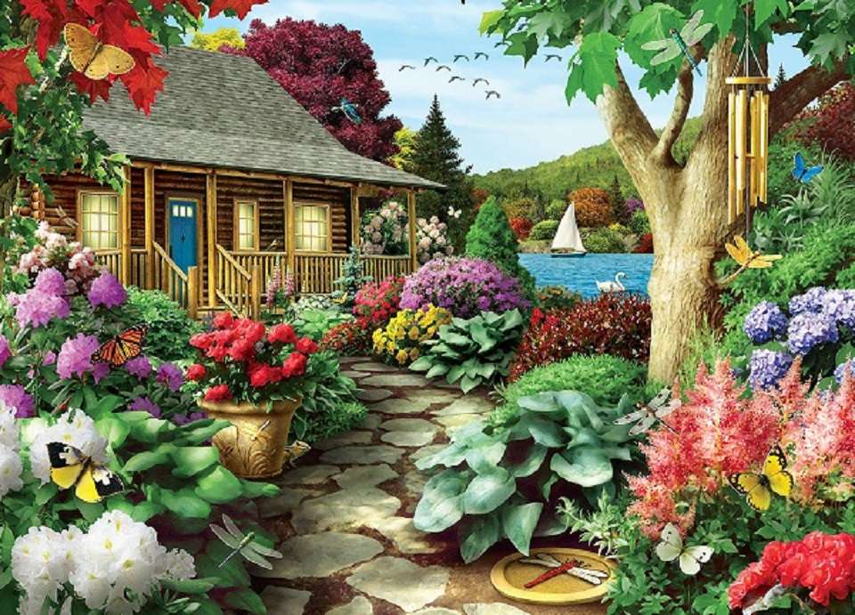 Gyönyörű kert. online puzzle