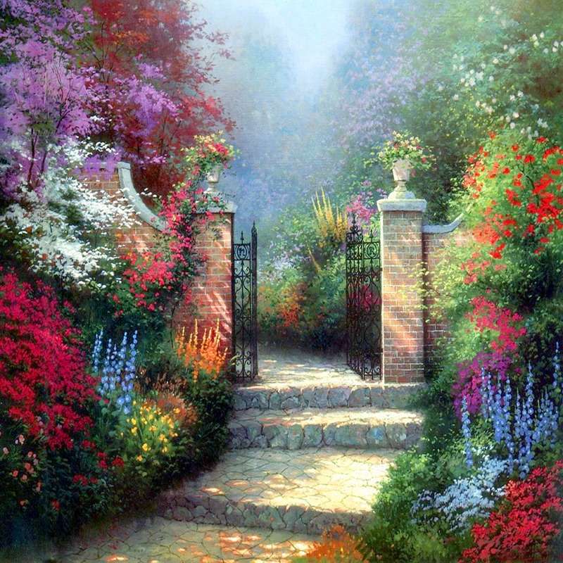 road with flowers jigsaw puzzle online