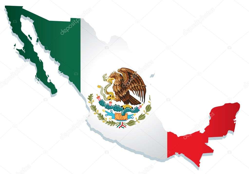 La mappa del Messico puzzle online