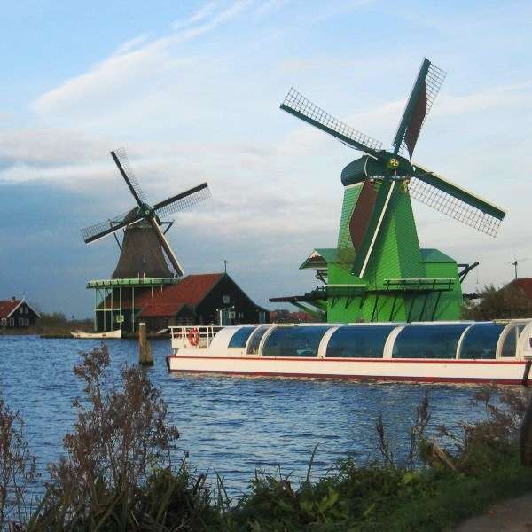 Moulins à vent aux Pays-Bas puzzle en ligne