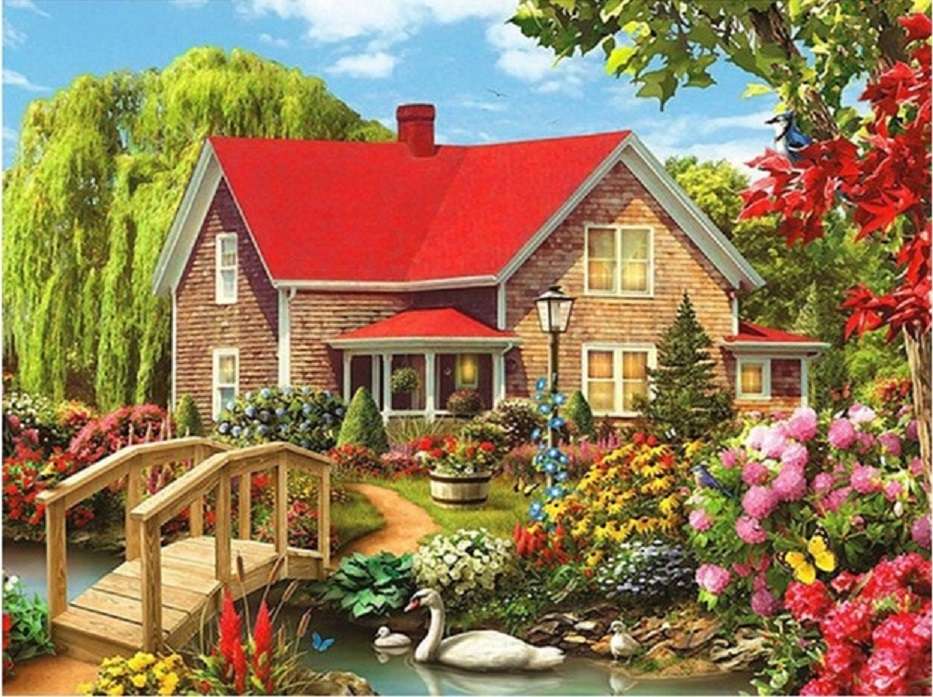 Em um jardim colorido. puzzle online