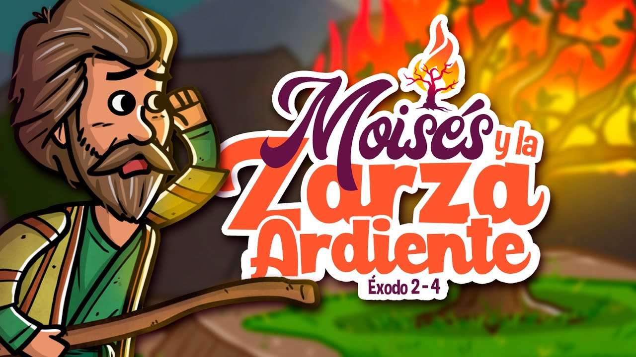 Moses und der brennende Dornbusch Online-Puzzle