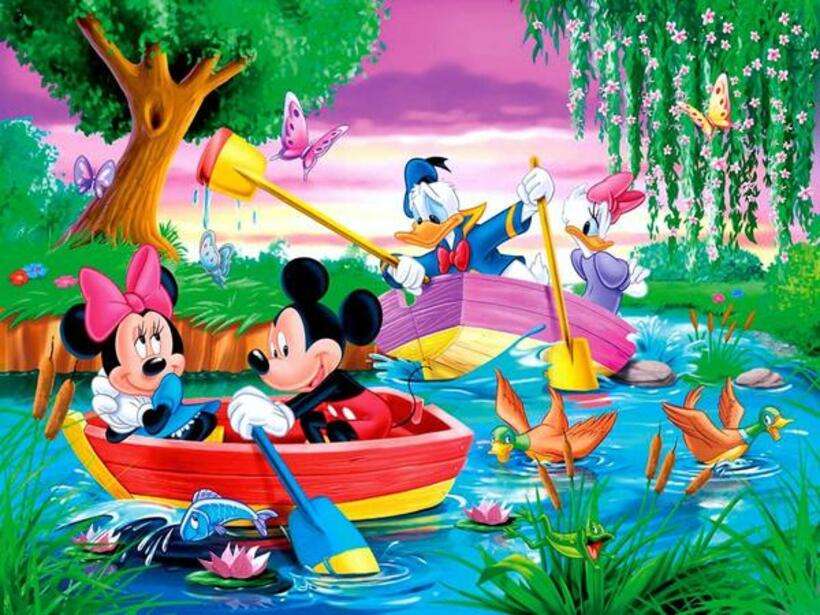 Mini, Micky, Donald Duck puzzle online