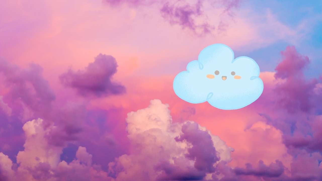 Lilla molnet pussel på nätet