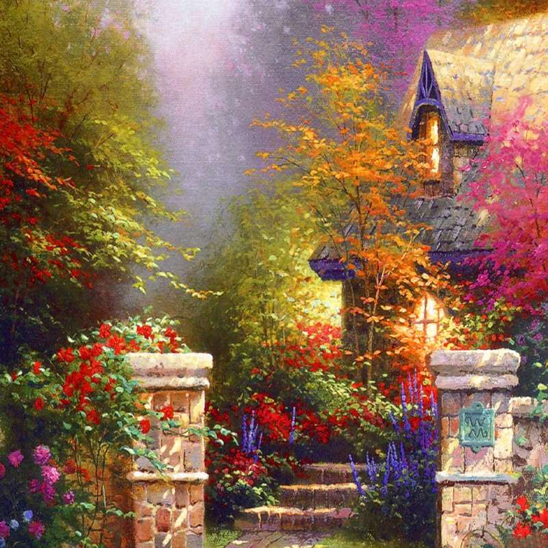 house with flowers jigsaw puzzle online