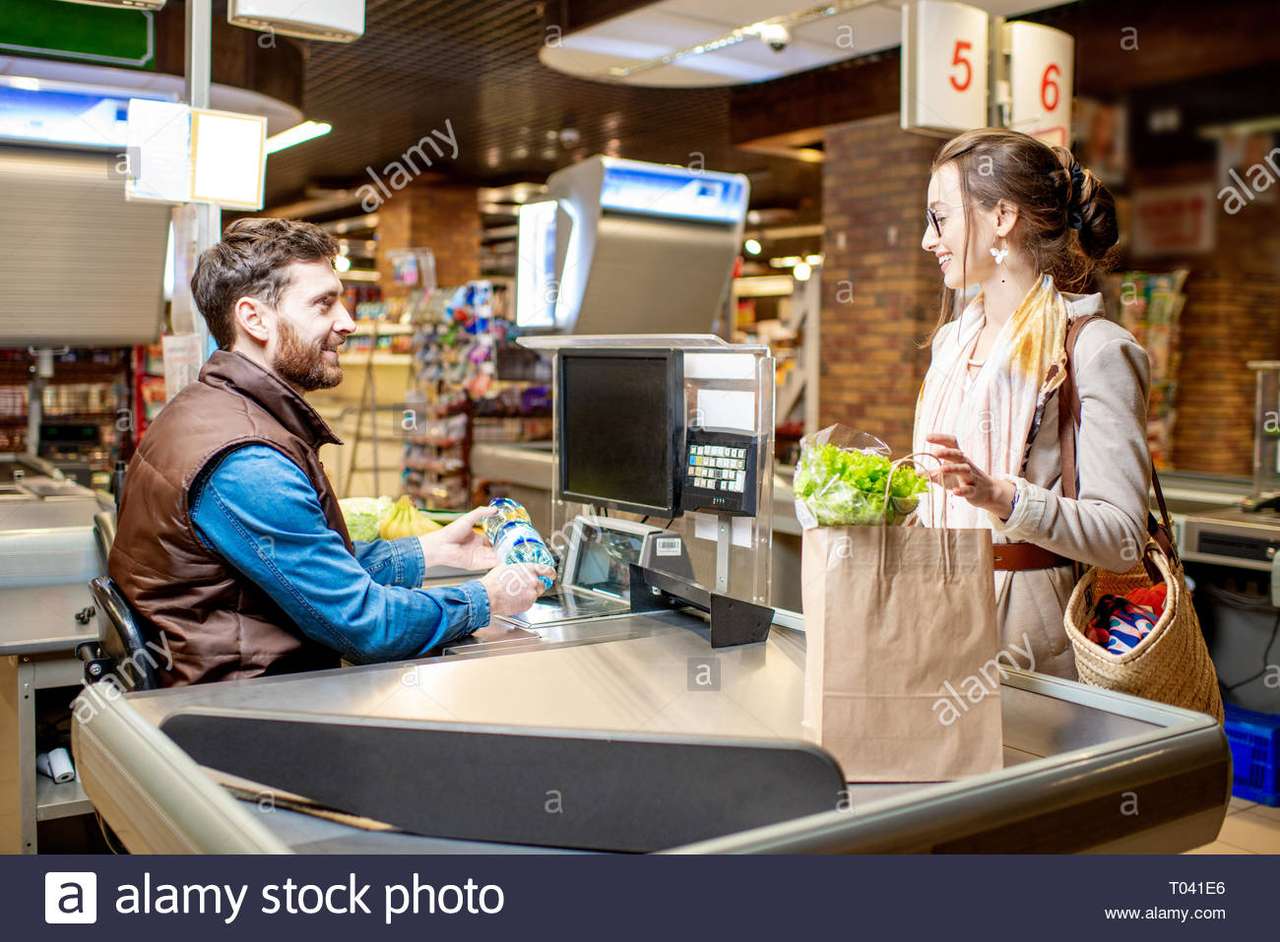 Касир супермаркету онлайн пазл