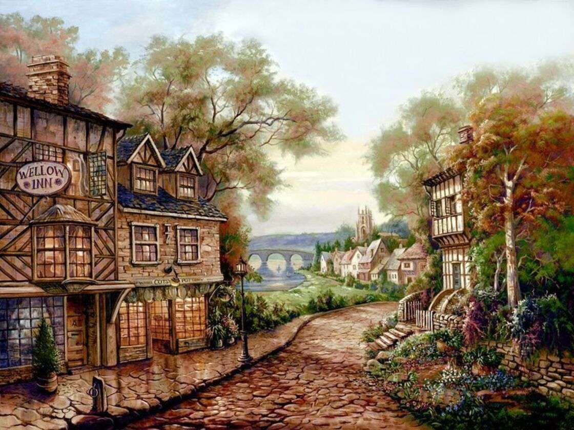Пейзаж на стара Англия онлайн пъзел