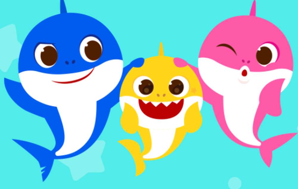 Familia de tiburones bebé rompecabezas en línea