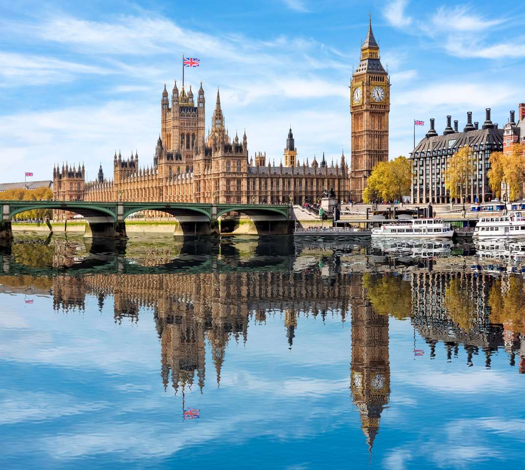 Къщи на парламента и Биг Бен, Лондон, Великобритания онлайн пъзел