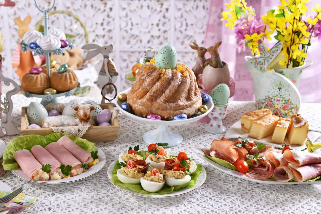 tradiční polská velikonoční snídaně skládačky online