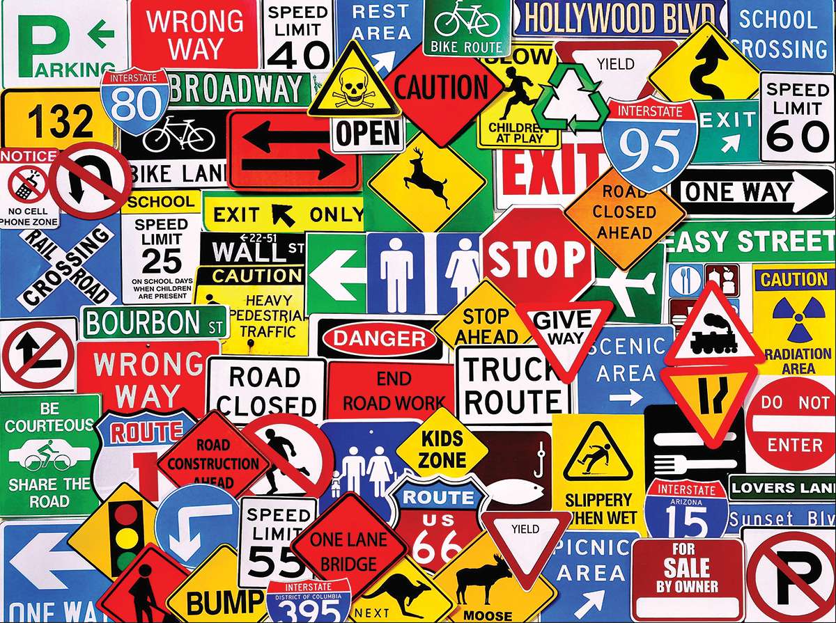 panneaux routiers puzzle en ligne