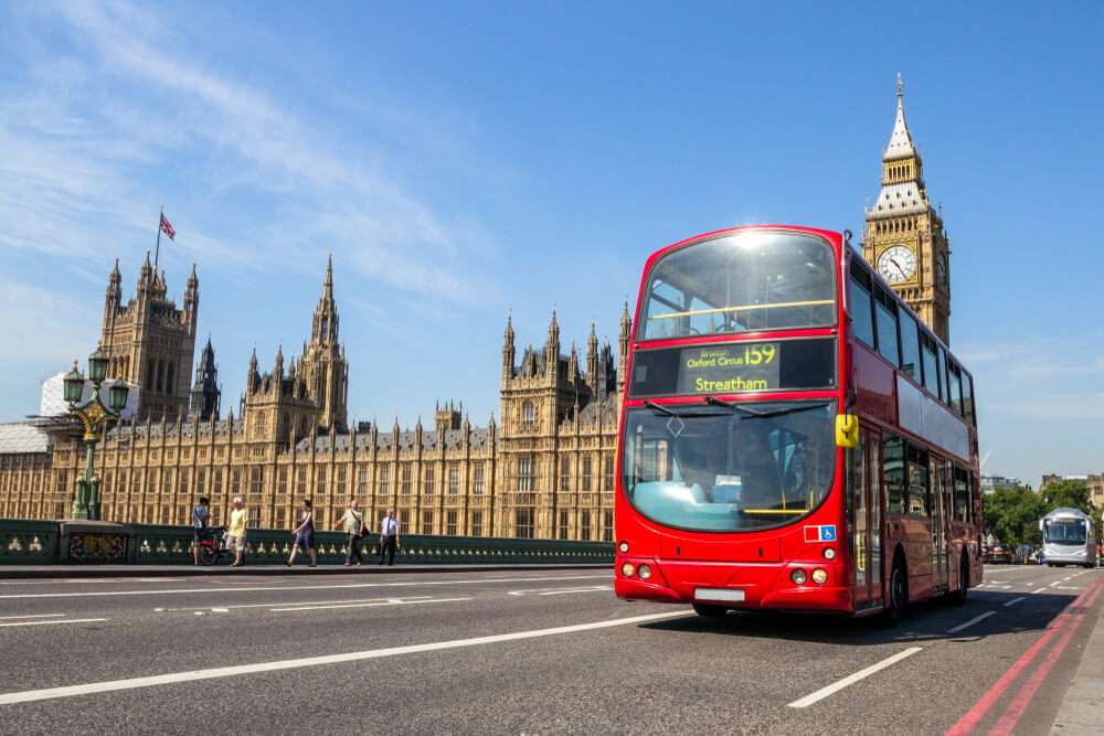 Автобус- Лондон онлайн пъзел