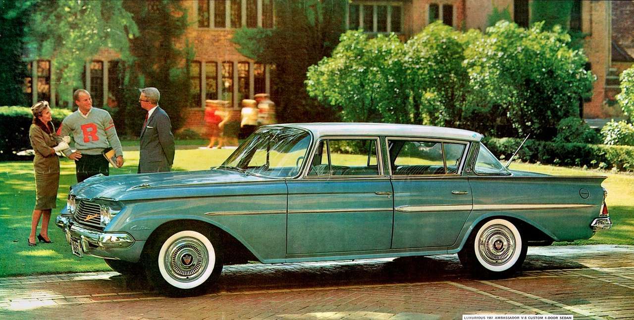 1961 г. Rambler Ambassador Custom 4-вратов седан онлайн пъзел