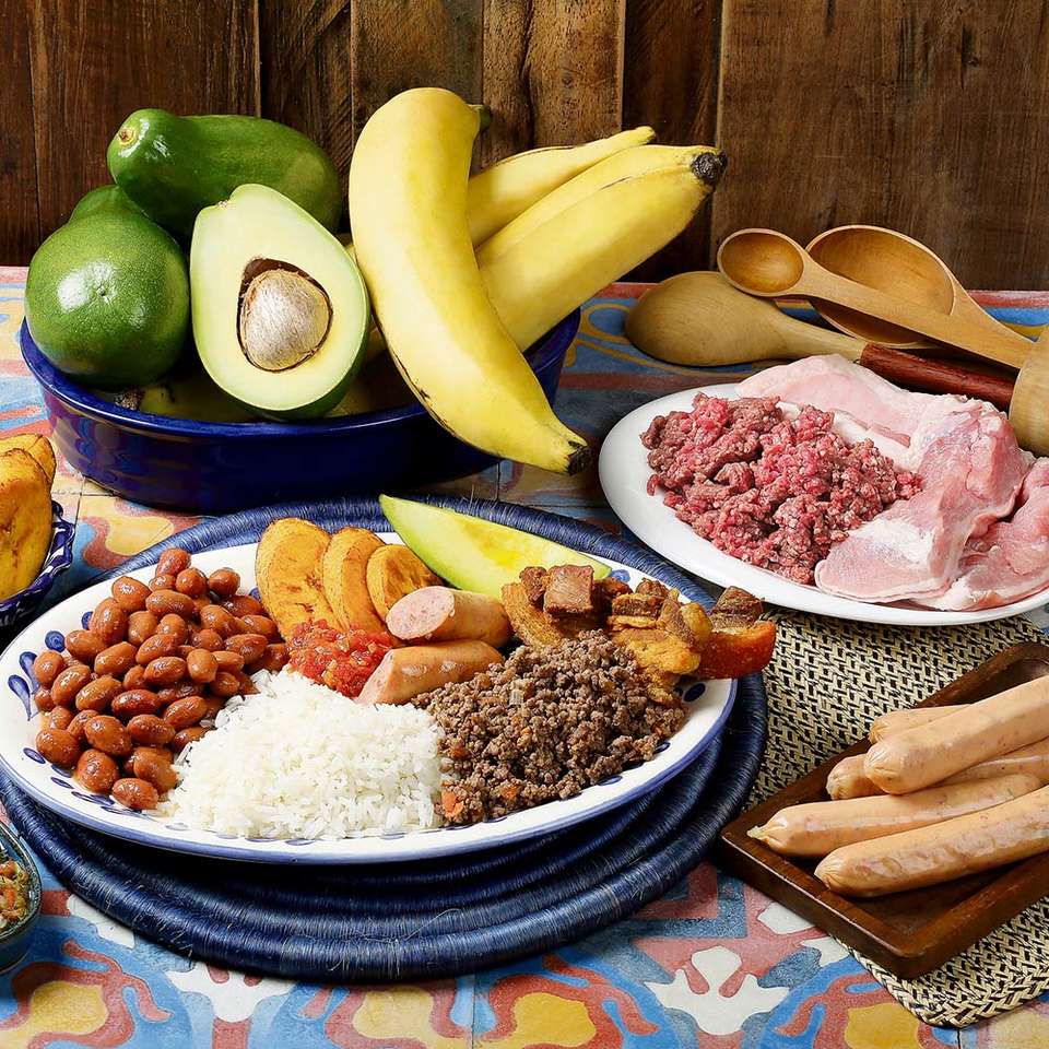 Colombiansk mat pussel på nätet