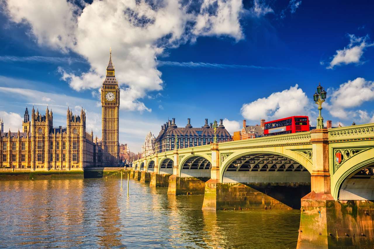 Big Ben és Westminster híd Londonban kirakós online