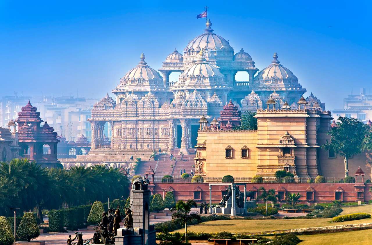 Храм Акшардхам, Дели, Индия онлайн-пазл