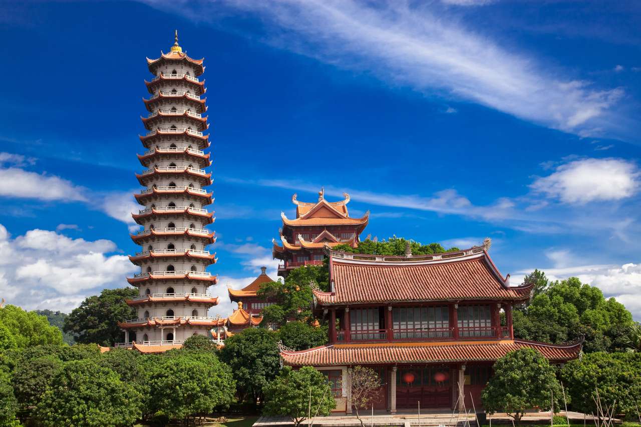 Chinese Pagoda of Xichan temple in Fuzhou jigsaw puzzle online