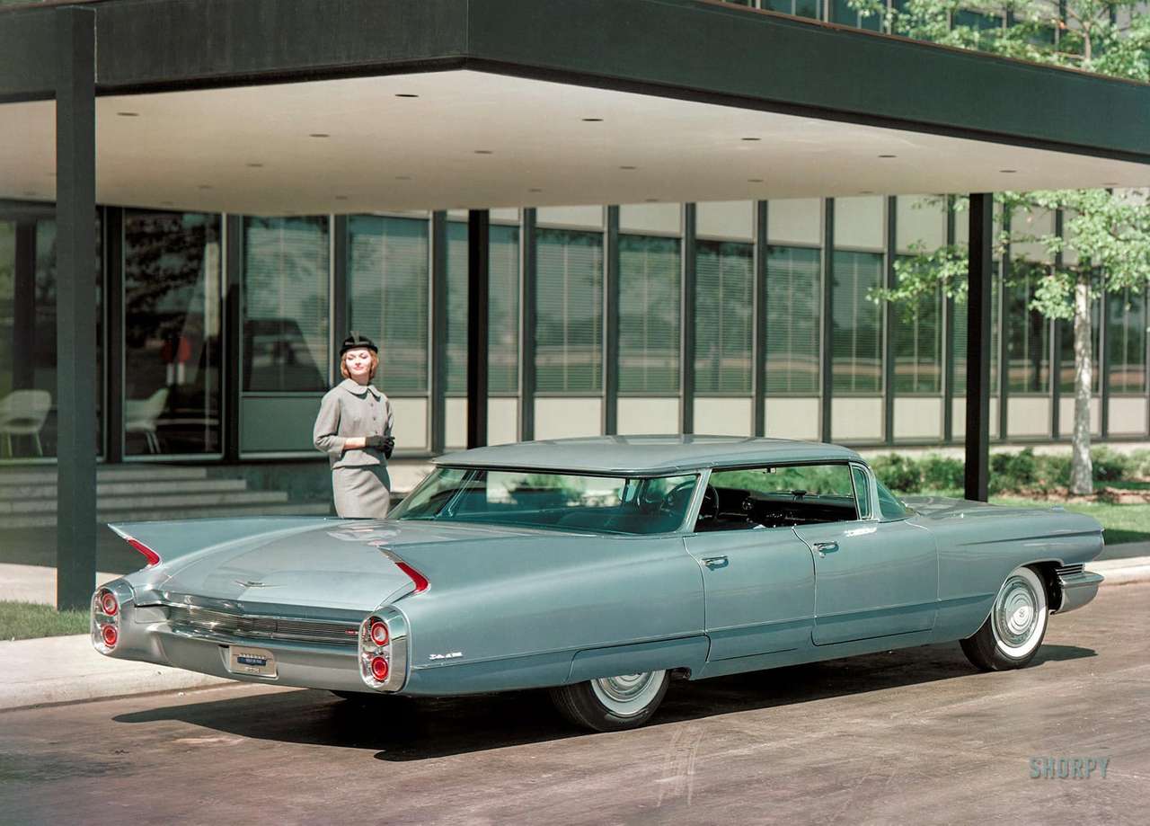 Cadillac Sedan de Ville 1960 года с четырехдверной жесткой крышей пазл онлайн