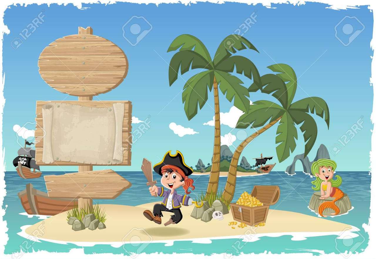 La isla del pirata rompecabezas en línea