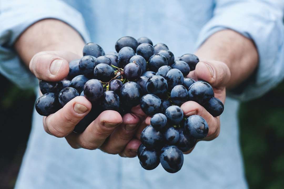 szőlőt tartó személy online puzzle