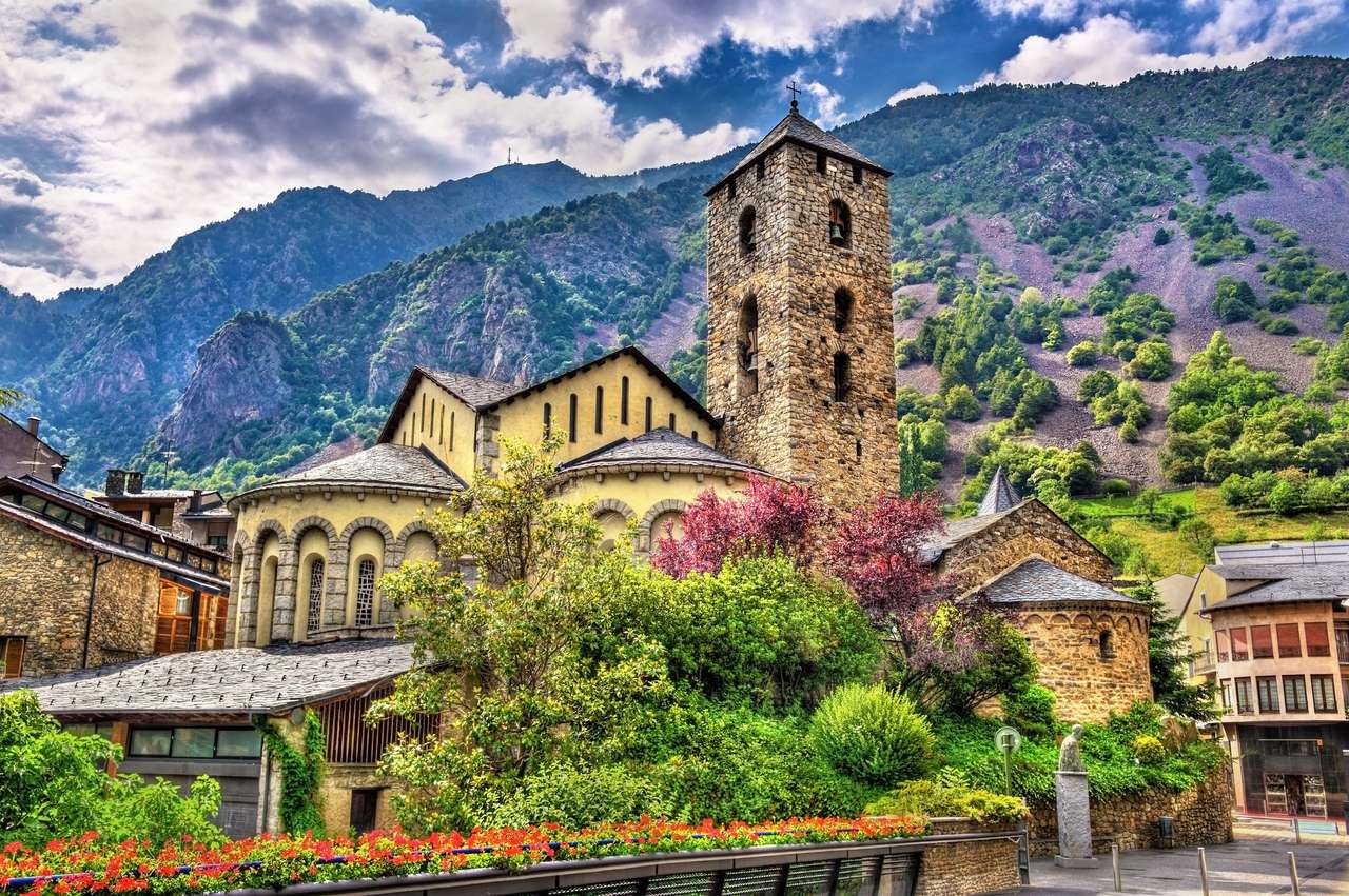 Църквата Сант Естеве в Андора ла Веля, Андора онлайн пъзел