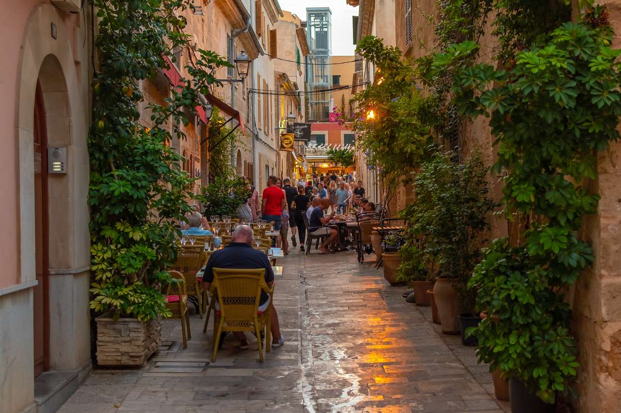 Narrow street in the old town of Alcudia online puzzle