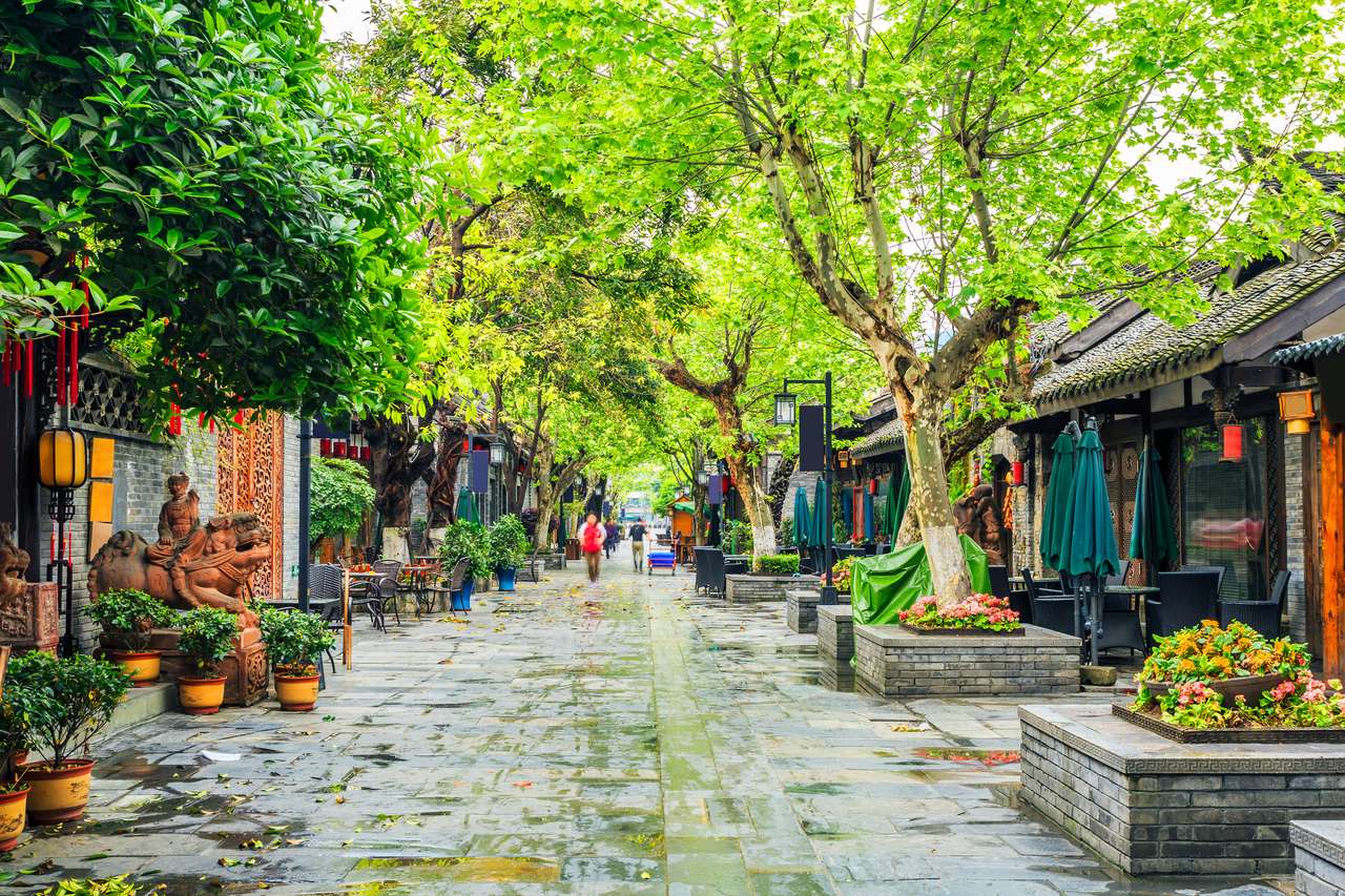 Jardines folclóricos antiguos en Chengdu rompecabezas en línea