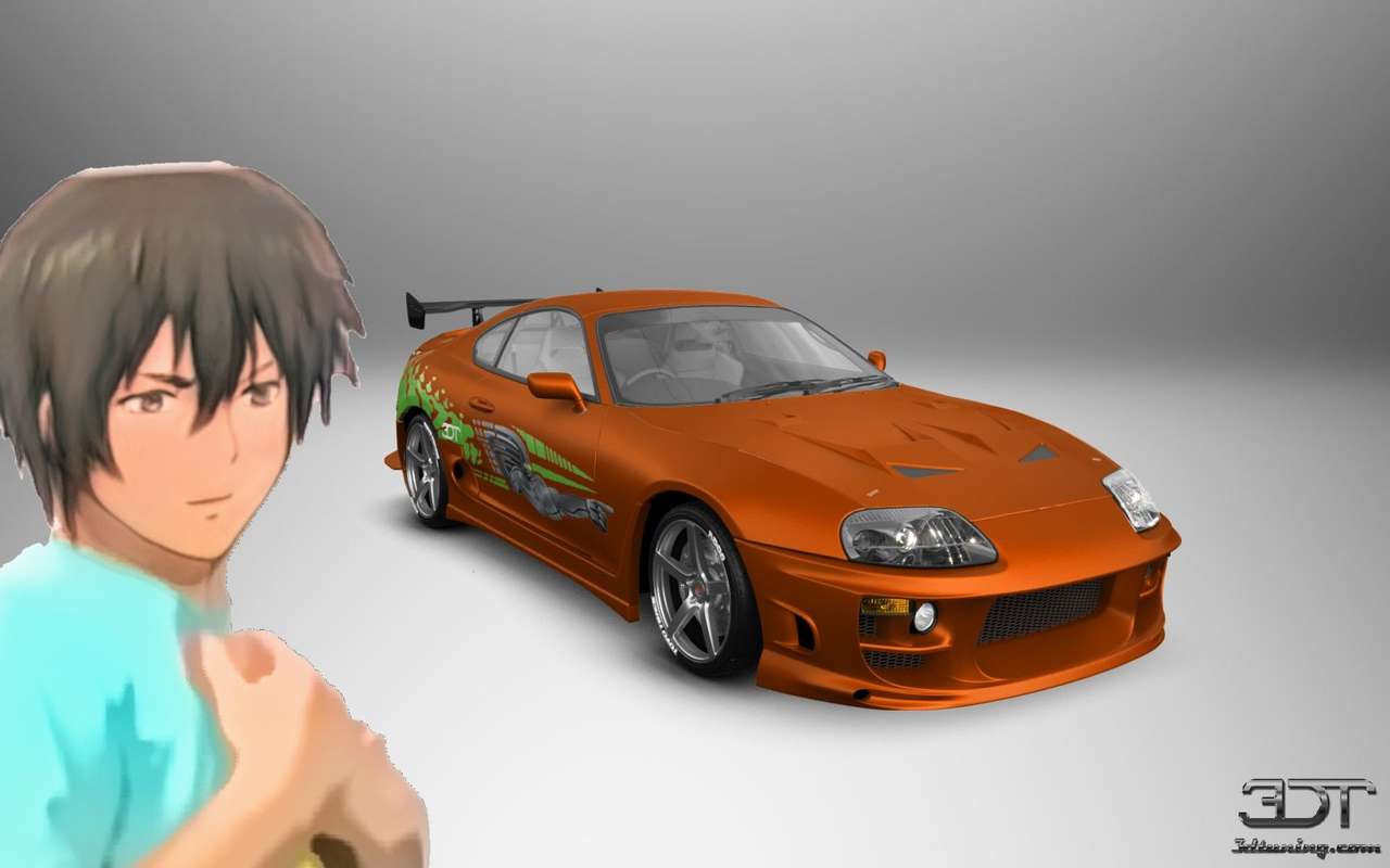 Anime Yusuf Bilal och snabb och rasande Toyota Supra Pussel online
