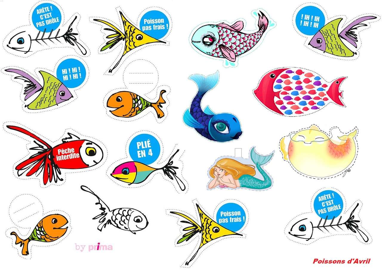Poissons d'Avril - April Fool's Day online puzzel