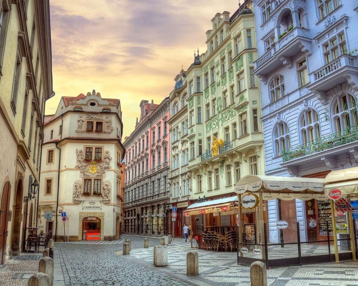 Uma rua na República Tcheca puzzle online