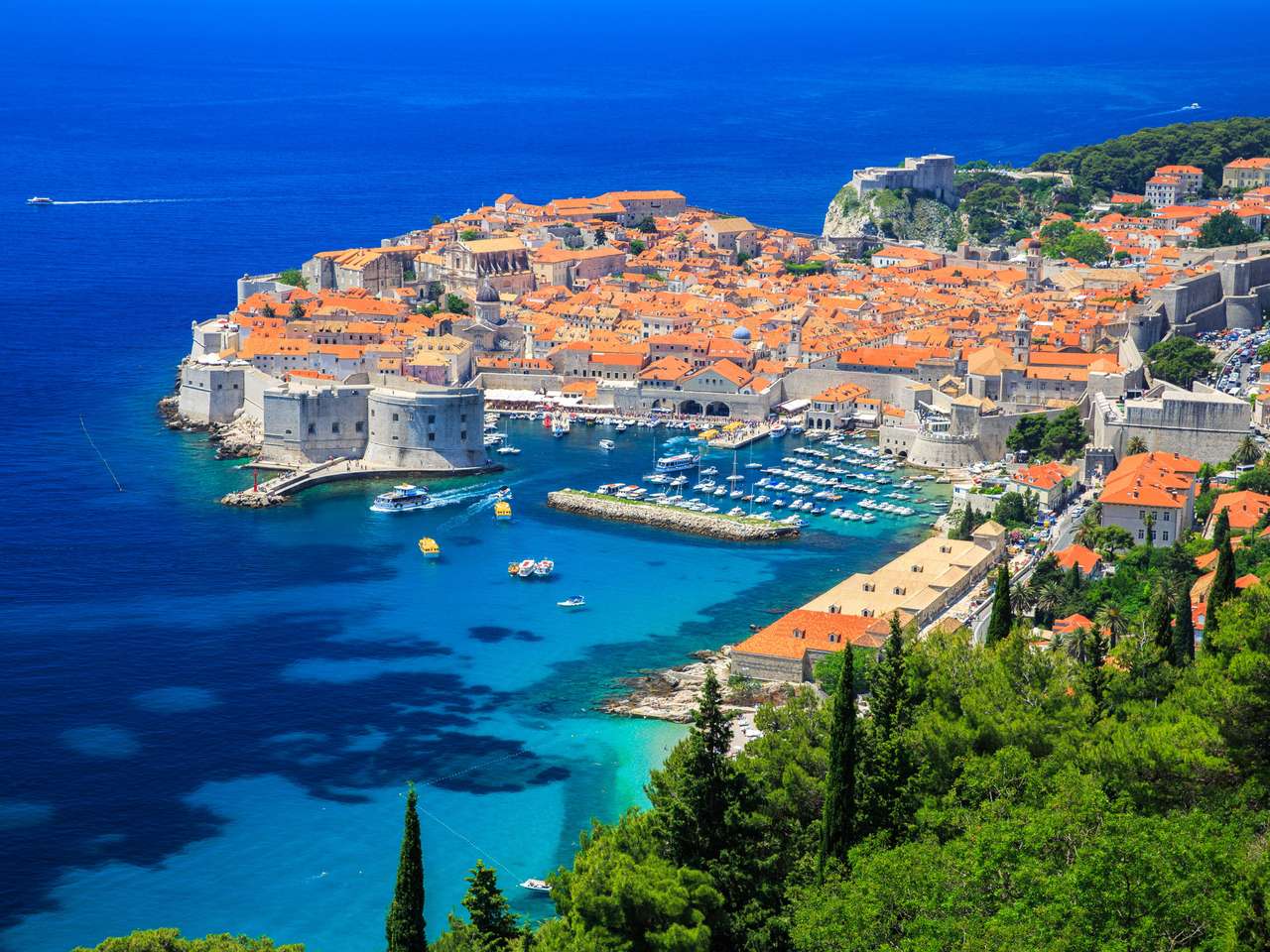 Vieille ville de Dubrovnik, Croatie puzzle en ligne