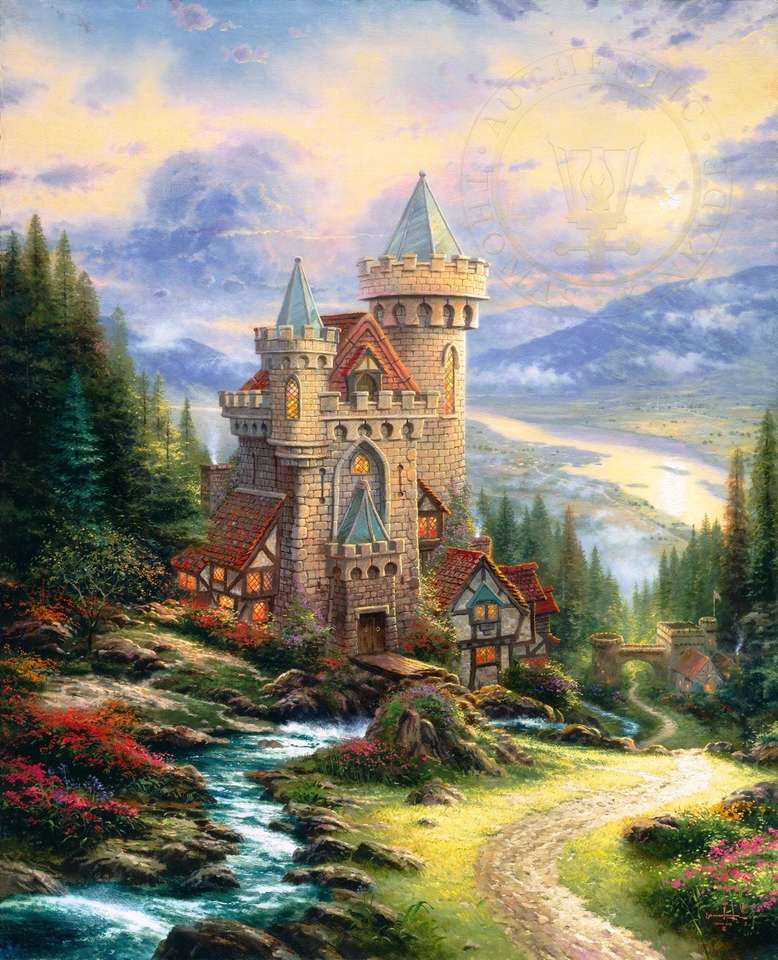 château au bord de la rivière puzzle en ligne