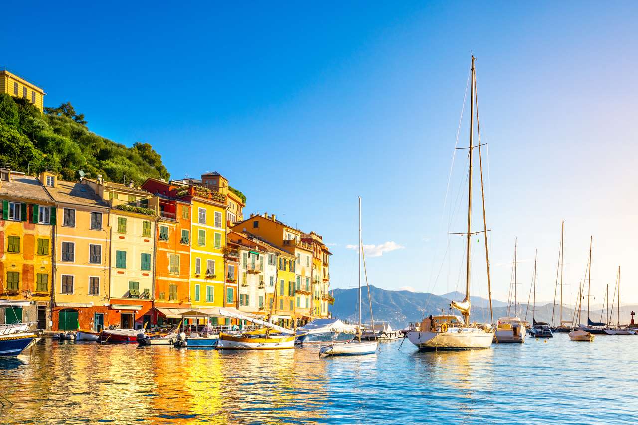 Case colorate a Portofino, Italia puzzle online