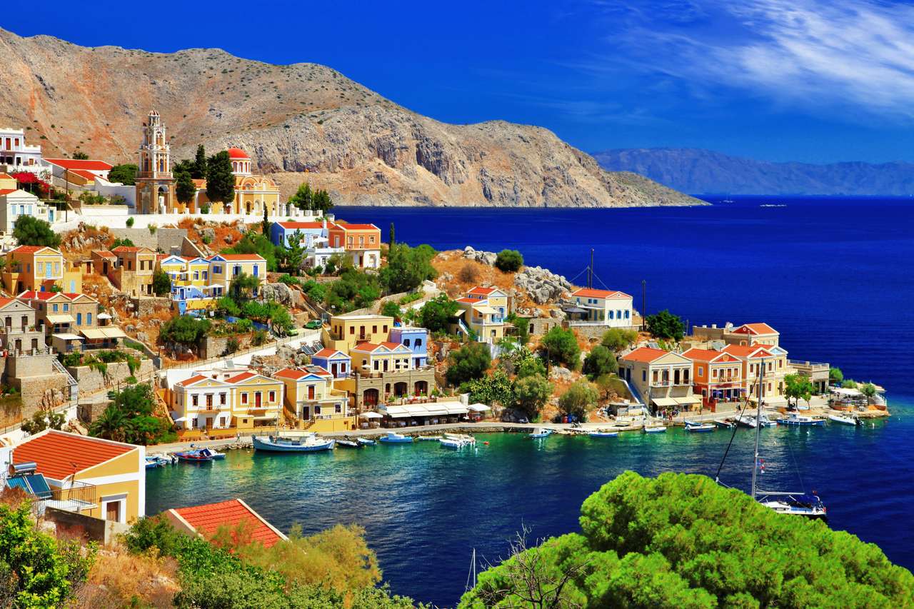 Bildhaftes Griechenland - Insel Symi, Dodekanes Online-Puzzle