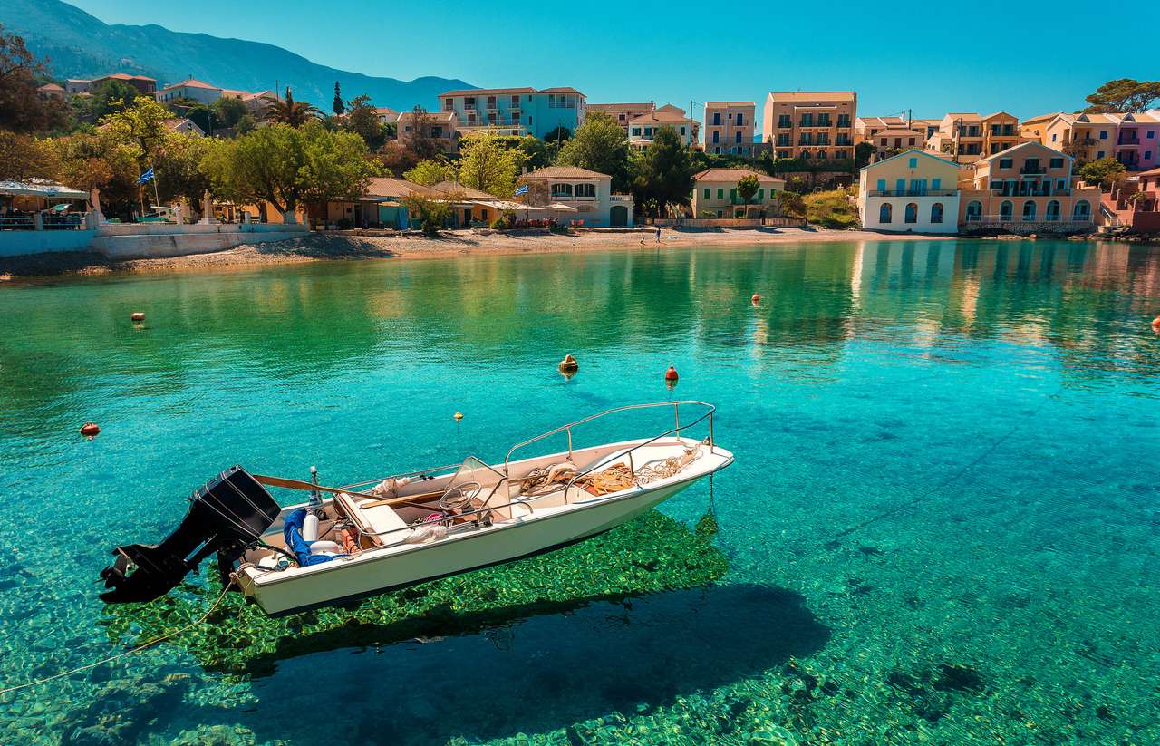 Villaggio di Asos, isola di Cefalonia. Grecia puzzle online