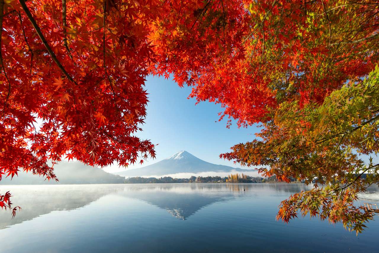 Fuji Mountain i Japan pussel på nätet