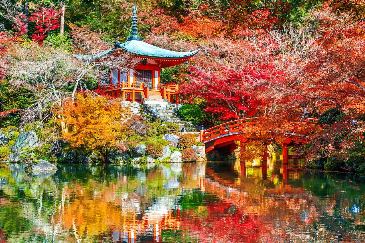 Daigoji templom ősszel, Kiotó online puzzle