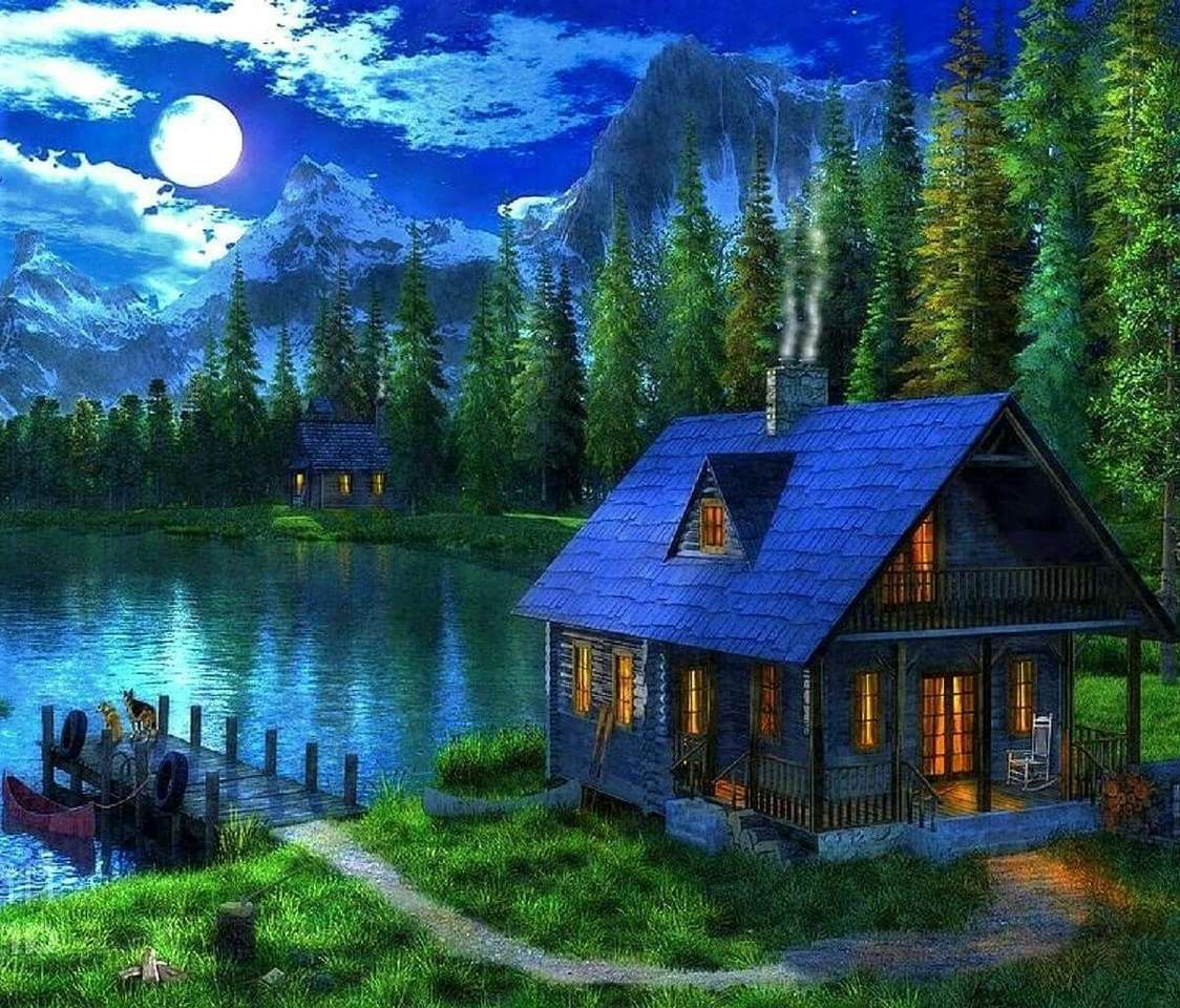 къща на езеро онлайн пъзел
