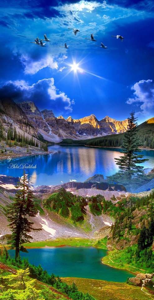 landscape with lakes jigsaw puzzle online